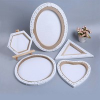 Fournitures d'art Mini toile tendue triangulaire vierge de 15 cm pour la peinture à l'huile/acrylique