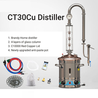 Alambic de distillation à colonne en verre en acier inoxydable 304, 20L, 30L, 65L, pour usage domestique et commercial, kit de brassage et de distillation artisanale