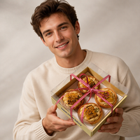 Scatola per Torte di Mais Grigliato con Coperchio Trasparente, Confezione in Carta Stampata Personalizzata per Pasticceria