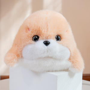 Venta al <span class=keywords><strong>por</strong></span> mayor de fábrica: Peluche de foca de la serie Ocean Baby de Oceanarium, muñeco de ballena tigre negra, almohada con relleno de algodón PP - Product Image 4