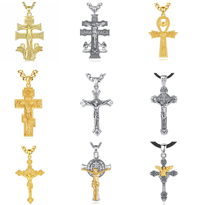 Kalung Perak Sterling 925 Merryshine Kristen Santo Benediktus, Liontin Salib Obsidian Hitam untuk Perlindungan Katolik - Product Image 2