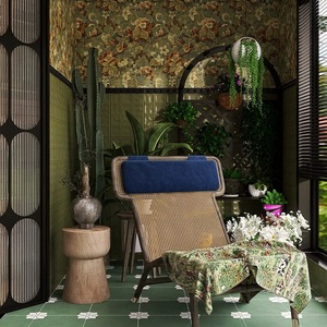 Chất lượng cao Bắc Âu 300x600 mét màu xanh lá cây 3D lõm lồi tường gạch cho phòng tắm và nhà vệ sinh thiết kế - Product Image 6