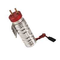 Pompe à carburant électrique pour modèle d'avion RC, boîtier à ailettes en aluminium, double ports à barbillon en laiton de 4 mm, FPVTD015