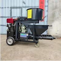 Machine à projeter le mortier multifonctionnelle à haute efficacité, machine à projeter le ciment, le sable et le plâtre électrique, livrée avec un compresseur d'air