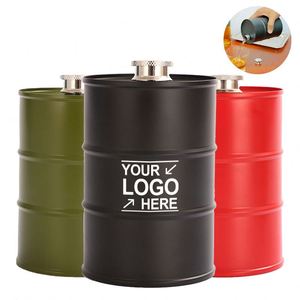 Pot à vin créatif en acier inoxydable personnalisé avec logo, pot à vin cylindrique, vente chaude, grande capacité, fût à essence, fût à vin - Product Image 1