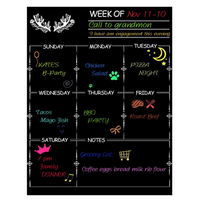 Tableau magnétique effaçable à sec personnalisé bloc-notes magnétique pour réfrigérateur calendrier mensuel/hebdomadaire avec marqueur effaçable à sec