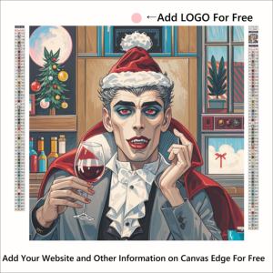 Kit de <span class=keywords><strong>pintura</strong></span> de diamantes personalizado, Navidad moderno con vampiro de arte de pared, decoración DIY para el hogar con retratos, sujetos de naturaleza muerta, por el momento, por la noche, por la noche - Product Image 2