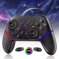 Manette de jeu sans fil RGB à éclairage privé, compatible avec Switch, iOS, Android et PC (NS)