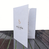 Porte-documents professionnel en papier spécial, pliable, détachable, recyclé, imperméable, résistant à l'huile, avec poches personnalisées pour cartes de visite