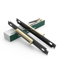 Panel de Conexiones Cruzadas UTP Blindado RJ45 CAT3 de Alta Calidad, 1U, 19 Pulgadas, para Montaje en Rack, 110 Bloques, 50 Pares, Montaje en Marco, FTTX PC