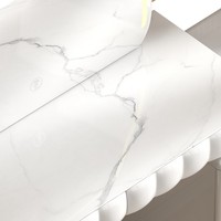 Table de maquillage de luxe au design européen moderne avec miroir LED et armoire en bois crème pour chambre d'appartement