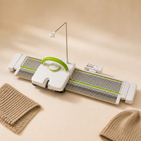 Machine à tricoter manuelle compacte LKS100 pour lit simple, 100 aiguilles, pas de 6,5 mm, pour studios à domicile, échantillons et accessoires de tricot