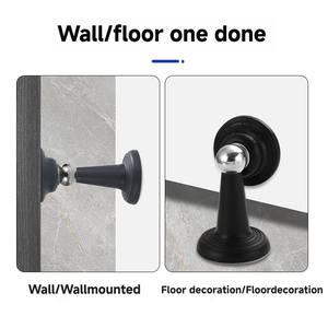 नो-ड्रिल मजबूत चुंबकीय मूक सिलिकॉन दरवाजा बंद कमरे के दरवाजों के लिए दीवार माउंट विंडप्रूफ एंटी-टकराव स्व-चिपकने वाला फर्श - Product Image 4