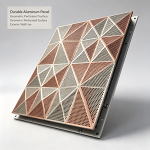 Panel de Fachada de Pared Cortina de Aluminio Perforado, Revestimiento Decorativo, Pantalla para Edificios Comerciales - Product Image 5