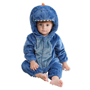Mono infantil <span class=keywords><strong>de</strong></span> franela personalizado Hongbo, <span class=keywords><strong>unicornio</strong></span>, estilo occidental, ropa <span class=keywords><strong>de</strong></span> animales para bebés recién nacidos, niños y niñas <span class=keywords><strong>de</strong></span> 0 a 12 meses con cola y sombrero - Product Image 2