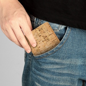 Boshiho Customized Logo <b>RFID</b> <b>Blocking</b> Slim Card Holder <b>Wallet</b> Bifold Vegan Cork Card Holder Eco Friendly <b>Wallet</b> for Women - Product Image 6