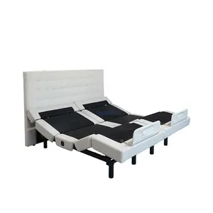 Huis Meubelbed Met Hoofdeinde Aangepast Elektrisch Verstelbaar Bed Moderne Dubbele Grootte Verstelbare Bedset