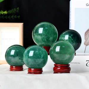 Wholesale Natural <b>Crystal</b> Fluorite Sphere <b>Ball</b> Hand Polished Green Fluorite Sphere for Decoration - Product Image 1