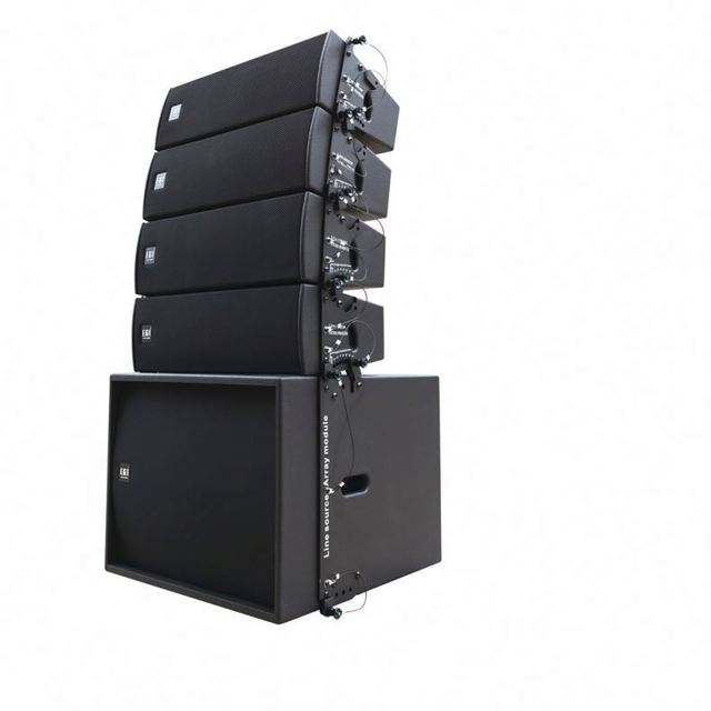 Dual 8 Inch Line Array Speaker 2 Way 500W RMS Passive Pro Audio System for Stage DJ Rental Live Sound