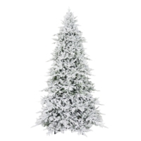 Arbre de Noël floqué de luxe haut de gamme, OEM ODM, fabrication sur mesure, effet neige épaisse, pour intérieur et extérieur, événements et fêtes, en gros