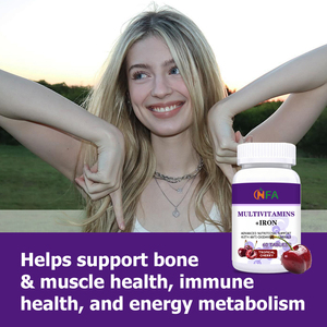 Comprimés de multivitamines OEM ODM avec vitamine Thiamine Folate pour soutenir les niveaux de fer, la santé des os, des muscles et du système immunitaire, et le métabolisme énergétique - Product Image 5