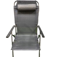 Chaise de pêche pliable portable à dossier haut, design moderne et simple, cinq positions réglables, pour camping, plage, bureau ou pause déjeuner
