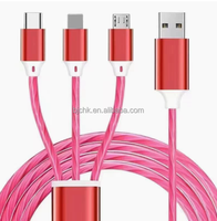 Cable de Carga LED de 1.2m, PVC Suave, para Teléfonos, Computadoras, Auriculares, Impresoras, Cámaras, Cobre Puro, Venta al Por Mayor