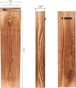 Lot de 4 <span class=keywords><strong>jardinières</strong></span> en <span class=keywords><strong>bois</strong></span> 12 pouces, vases modernes et fins en <span class=keywords><strong>bois</strong></span>, décoration murale pour plantes et tiges de fleurs séchées - Product Image 6