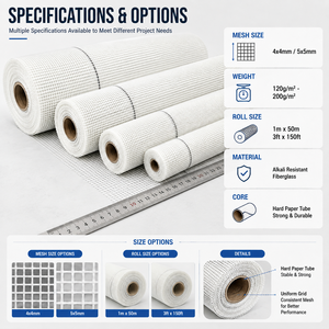 Modern Style Construction Nets Wall Fiberglass Wire <b>Mesh</b> <b>Screen</b> Alkali-Resistant Fabric Fiberglass <b>Mesh</b> Net for Construction - Product Image 5