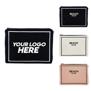 Qetesh Custom Logo Monogram Beach Pouch for Bathing Suits <strong>Sunscreen</strong> Storage Portable Practical Makeup <strong>Bag</strong> for Women - Product Image 1