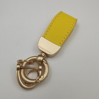 Accessoire pour clé de voiture, sangle de poignet pour clé, cuir PU grain litchi, plusieurs couleurs, anneau en métal doré, porte-clés anti-perte en métal