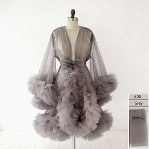 Vestido <span class=keywords><strong>de</strong></span> <span class=keywords><strong>Maternidad</strong></span> Térmico <span class=keywords><strong>de</strong></span> Lujo Romántico y Transpirable con Volantes <span class=keywords><strong>de</strong></span> Tul <span class=keywords><strong>para</strong></span> Prepararse <span class=keywords><strong>para</strong></span> la Boda, Novia y Damas <span class=keywords><strong>de</strong></span> Honor - Product Image 5