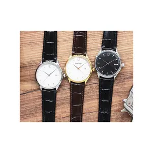 LS Jae-ger-leco-ult three-pin watch Mechanical movement cowhine strap Simple and atmospheric men's watch JJ001