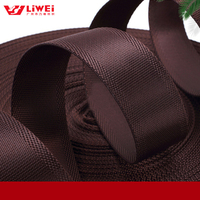 Vente en gros de bonne qualité 1mm noir imitation nylon sangle sangle plate polyester couverture sangle
