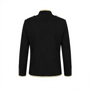 <b>Black</b> Style <b>Men</b> Handmade Embroidered Uniform <b>Long</b> Sleeve Stage Performance Outerwear <b>Jacket</b> - Product Image 2