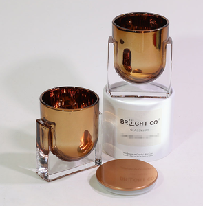 Hot Selling Luxury Aura Empty Scented Candle Holder Unique 16oz Rustic Custom <strong>Decorative</strong> Glass Candle <strong>Jar</strong> with Lid and Box - Product Image 1