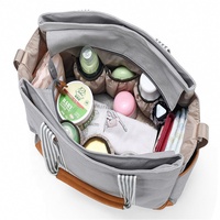 Sac à couches en toile de coton pour maman sacs de messager avec coussin voyage mode poussette organisateur sac momie