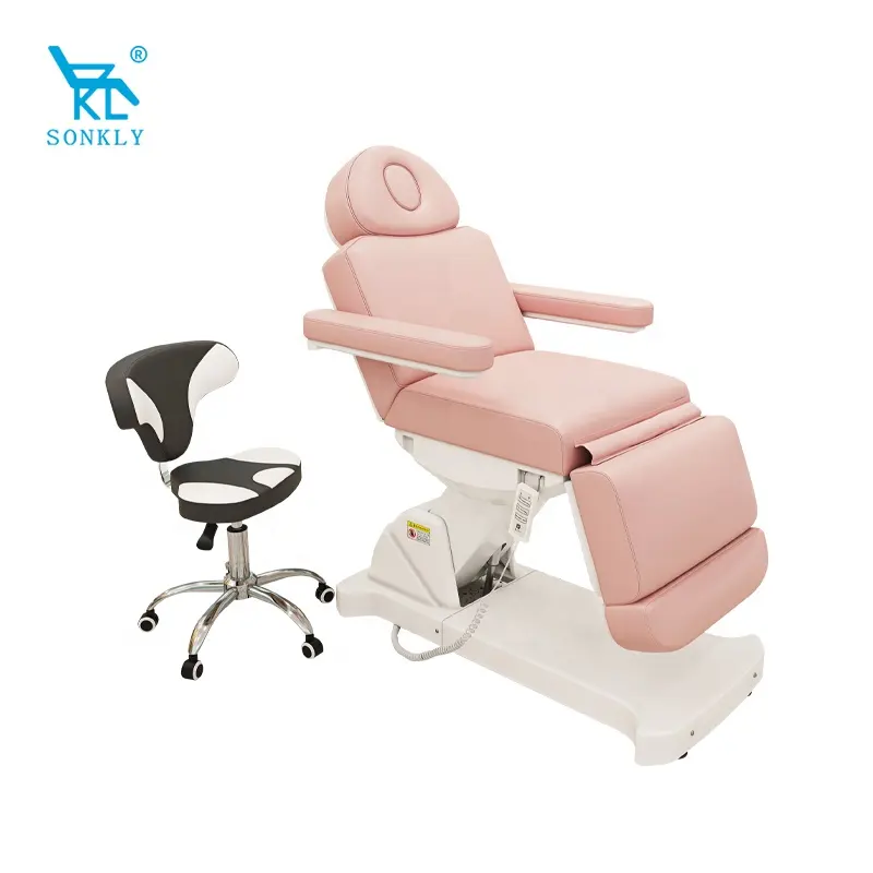 SONKLY Factory direct luxury electric 3 motor salon bed eyelash bed chair electric beauty table massage table