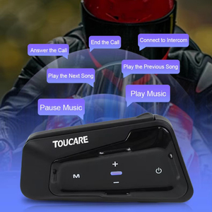 Intercomunicador para Motocicleta TOUCARE T80, Bluetooth 5.0, Conversación en Grupo para 32 Motociclistas, Fácil Cambio de Canal, Auriculares para Casco con Clasificación IP67, Interfono para Moto - Product Image 1
