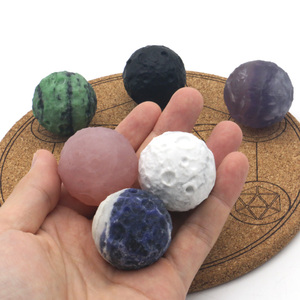 Wholesale Natural Stones <b>Crystal</b> Planet Spheres Quartz Gemstone Moon <b>Ball</b> <b>Crystal</b> Carving for Home Decoration - Product Image 1