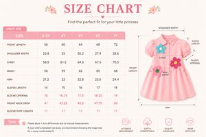 Vestido de Color Sólido <span class=keywords><strong>para</strong></span> <span class=keywords><strong>Niñas</strong></span> con Apliques de Flores en 3D, Cuello con Mangas Abullonadas, Vestido de Boutique <span class=keywords><strong>para</strong></span> <span class=keywords><strong>Niñas</strong></span> - Product Image 4