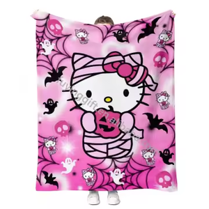 3000 + Thiết Kế Halloween Mèo Đen Bí Ngô Ánh Sáng In Chăn Mềm Lông Cừu Flannel Sofa Giường Ghế Ghế Ném Chăn - Product Image 1