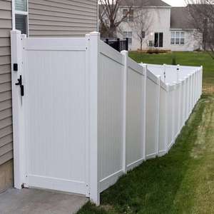 Panneaux de clôture d'intimité classiques blancs de 6 pieds, panneaux de clôture en vinyle PVC 6x8 et poteau, clôture en plastique PVC pour jardin, maison, mur d'intimité pour l'extérieur - Product Image 2