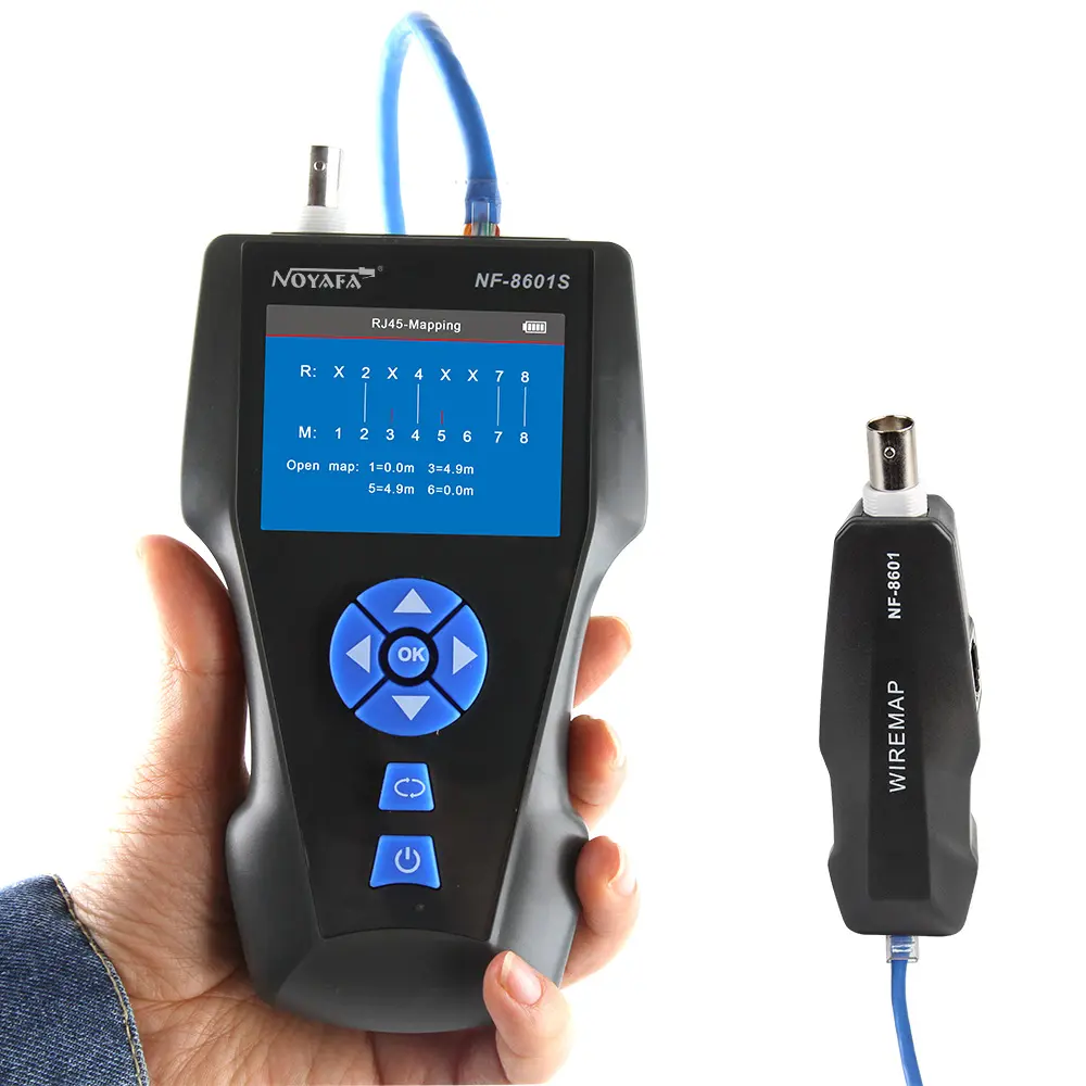 Noyafa new arrived NF-8601S multifunction TDR network cable tester with PoE/PING/Port Flash function