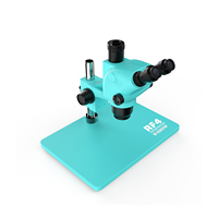 Microscopio Digital RF4 RF6565TVP, Video Electrónico Estéreo Trinocular, Lente Objetivo 6.5-65X Wf10x/22mm CPB IC, Reparación de Teléfonos Móviles