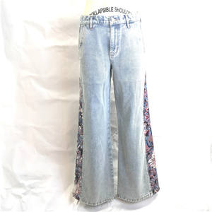 Hot Sale Vintage Style <b>Women</b> Denim Jeans Trendy Pants Retro Patchwork Design Jeans <b>for</b> Casual Daily Wear - Product Image 5