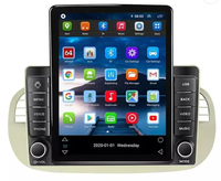 Tesla carplay AM FM stéréo android pour Fiat 500 1DIN 8 + 128G 360 caméra ADAS DVR lecteur de voiture autoradio système audio automatique