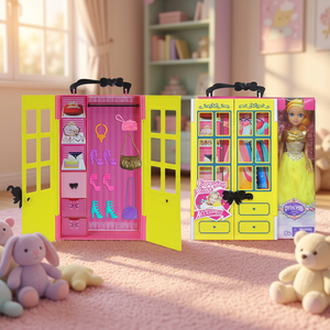 Maleta de Princesa con Ropa, Accesorios, Zapatos y Bolsos para Niñas de 5 a 7 Años, Juguete de Moda de Plástico - Product Image 1