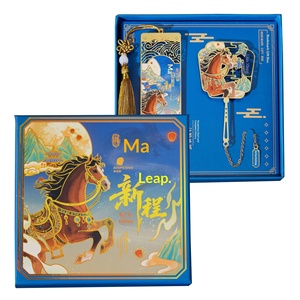 Set de Regalo Empresarial de Lujo con Diseño Chino de Caballo del Año y Wenchuang, Caja de Marcapáginas Metálica Personalizada para Empresas, Estilo Guofeng - Product Image 5