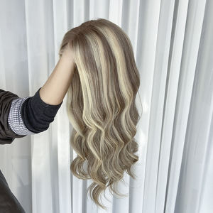 Wholesale Lace <b>Top</b> European Human Hair Jewish Wig Kosher Wigs <b>Ombre</b> Color for White Women Medical Wigs Cuticle Aligned Raw Hair - Product Image 4